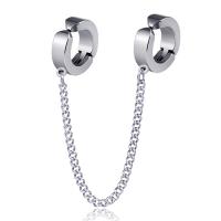 acier inoxydable Clip boucle d’oreille, hypo allergique & le style de punk & unisexe & styles différents pour le choix Vendu par PC