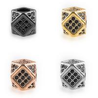 Cubic Zirconia Micro Pave Brass Beads, plated, micro pave cubic zirconia Approx 2mm 