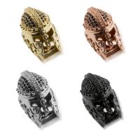 Cubic Zirconia Micro Pave Brass Beads, Helmet, plated, micro pave cubic zirconia Approx 1mm 