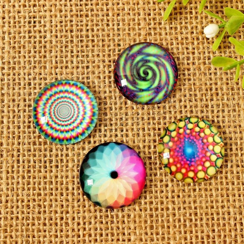 Time Gem Cabochon, Glass, with Paper, time gem jewelry & different size for choice & flat back, mixed colors, Sold By PC