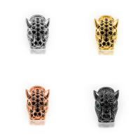 Zirkonia Micro pflastern Korn, Messing, plattiert, Micro pave Zirkonia, keine, 8.9x16.8mm, Bohrung:ca. 1mm, 5PCs/Menge, verkauft von Menge