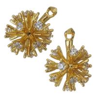 Cubic Zirconia Brass Pendants, gold color plated, fashion jewelry & with cubic zirconia Approx 1mm 