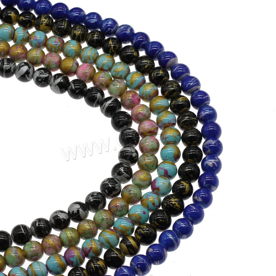 Glass Beads Beads, Round, different size for choice, more colors for choice, Hole:Approx 1mm, Sold By Strand