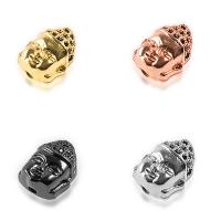 Cubic Zirconia Micro Pave Brass Beads, Buddha, plated, micro pave cubic zirconia Approx 2mm 