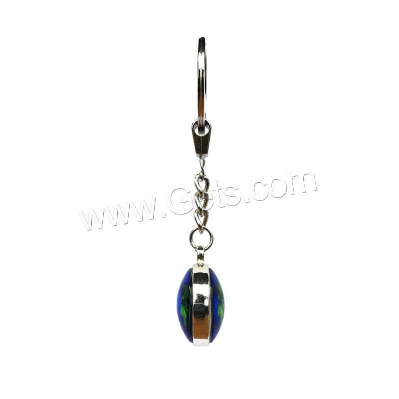 Mode-Zeit-Edelstein Keychain, Glas, poliert, Zeit Edelstein Schmuck & unisex & verschiedene Größen vorhanden & verschiedene Stile für Wahl, 30mm, Länge:ca. 3.9 ZollInch, verkauft von Strang