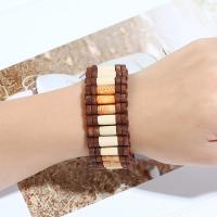 Wood Bangle, plated, fashion jewelry & Unisex, brown 