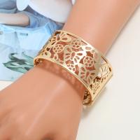 Fashion Zinc Alloy Bangle, plated, fashion jewelry & Unisex & hollow, golden 