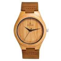 Reloj de Pulsera Unisex, Cuero de PU, con Dial de madera & Vidrio & acero inoxidable, movimiento chino, Resistente al agua de la vida & unisexo & diferentes estilos para la opción, longitud:aproximado 9 Inch, Vendido por UD