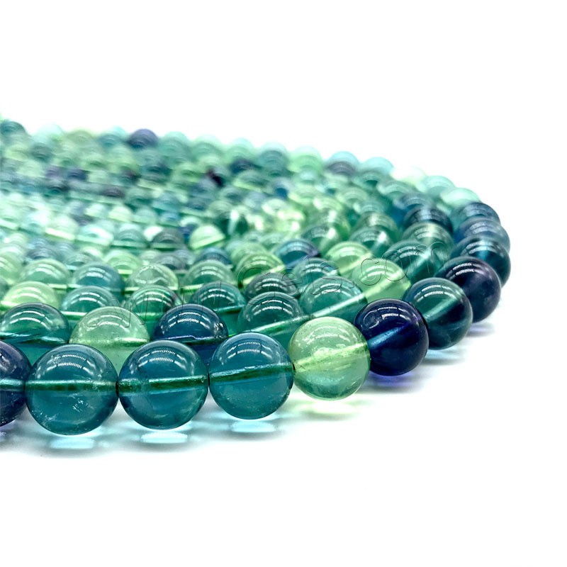 Green Fluorite Beads, Round, polished, different size for choice, Hole:Approx 1mm, Sold By Strand