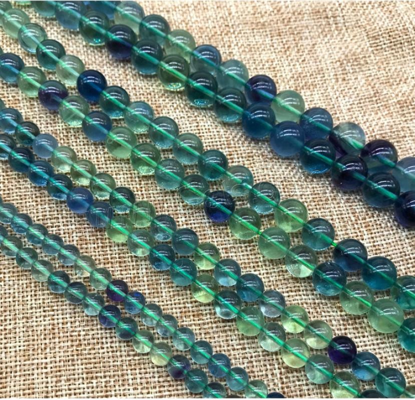 Green Fluorite Beads, Round, polished, different size for choice, Hole:Approx 1mm, Sold By Strand