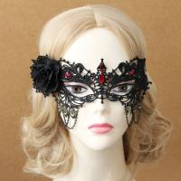 lacet Masque, avec strass de résine, Réutilisables & Bijoux d'Halloween & pour femme, noire Vendu par PC