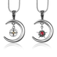 Pendentifs en titane, Acier titane, lune, poli, bijoux de mode & styles différents pour le choix, Vendu par PC