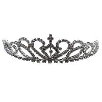 Bridal Tiaras, Zinc Alloy, silver color plated, for woman & with rhinestone 