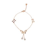 Acier titane bracelet de cheville, papillon, bijoux de mode & pour femme, 20+3cm Vendu par PC