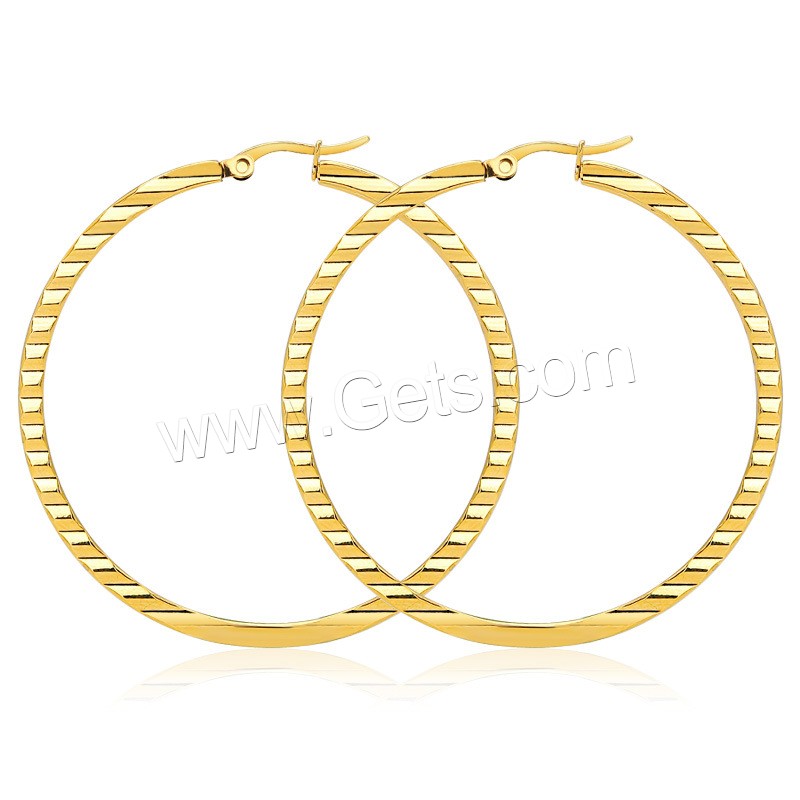 Acier titane boucle d'oreille cercle, Placage, normes différentes pour le choix & pour femme, plus de couleurs à choisir, 2pairescouple/sac, Vendu par sac