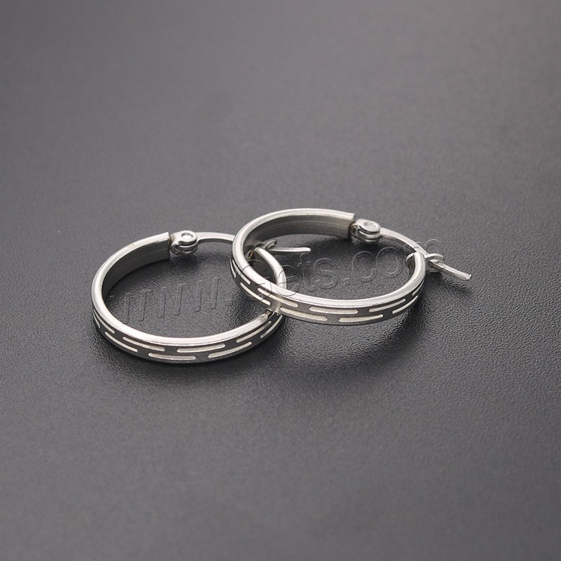 Stainless Steel Hoop Earring, plated, fashion jewelry & different size for choice & for woman, more colors for choice, 4Pairs/Bag, Sold By Bag