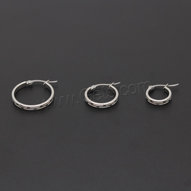 Stainless Steel Hoop Earring, plated, fashion jewelry & different size for choice & for woman, more colors for choice, 4Pairs/Bag, Sold By Bag