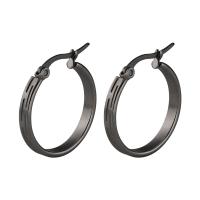 Boucle d'oreille en acier inoxydable Hoop, Placage, bijoux de mode & normes différentes pour le choix & pour femme, plus de couleurs à choisir Vendu par sac