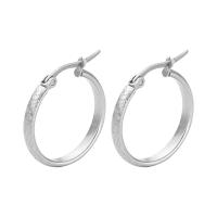 Stainless Steel Hoop Earring, plated, Korean style & Unisex 