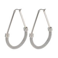 Boucle d'oreille en acier inoxydable Hoop, Placage, Style coréen & normes différentes pour le choix & pour femme, plus de couleurs à choisir Vendu par sac