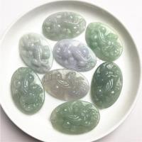 Jadeite Pendant, Kylin, polished, DIY & carved, green 