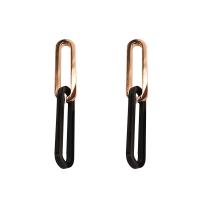 Titanium Steel Earrings, fashion jewelry & for woman, 4.9cmx0.7cm 