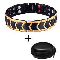 Edelstahl Armband, plattiert, Modeschmuck & für den Menschen, schwarz, 210*15mm, verkauft von Strang