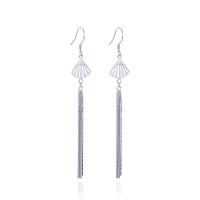 925 Sterling Silver Tassel Earring, platinum plated, fashion jewelry & for woman 