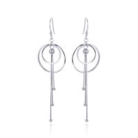 925 Sterling Silver Tassel Earring, platinum plated, fashion jewelry & for woman 