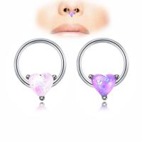 Bijoux de Piercing nez en acier inoxydable, avec alliage de zinc, pour femme & avec strass, plus de couleurs à choisir, Vendu par PC