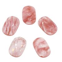 Cherry Quartz Cabochon, faceted, pink 