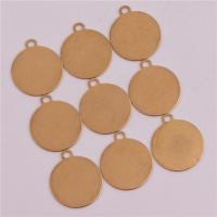 Bijoux pendentifs en laiton, Plat rond, couleur originale, 22mm Environ 1.5mm Vendu par sac