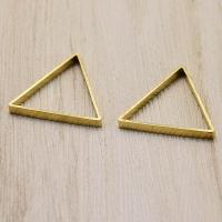 Brass Jewelry Finding, Triangle, hollow, original color 