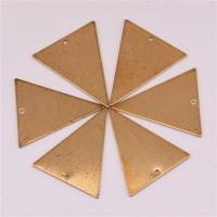 Brass Jewelry Pendants, Triangle, original color Approx 1.2mm 