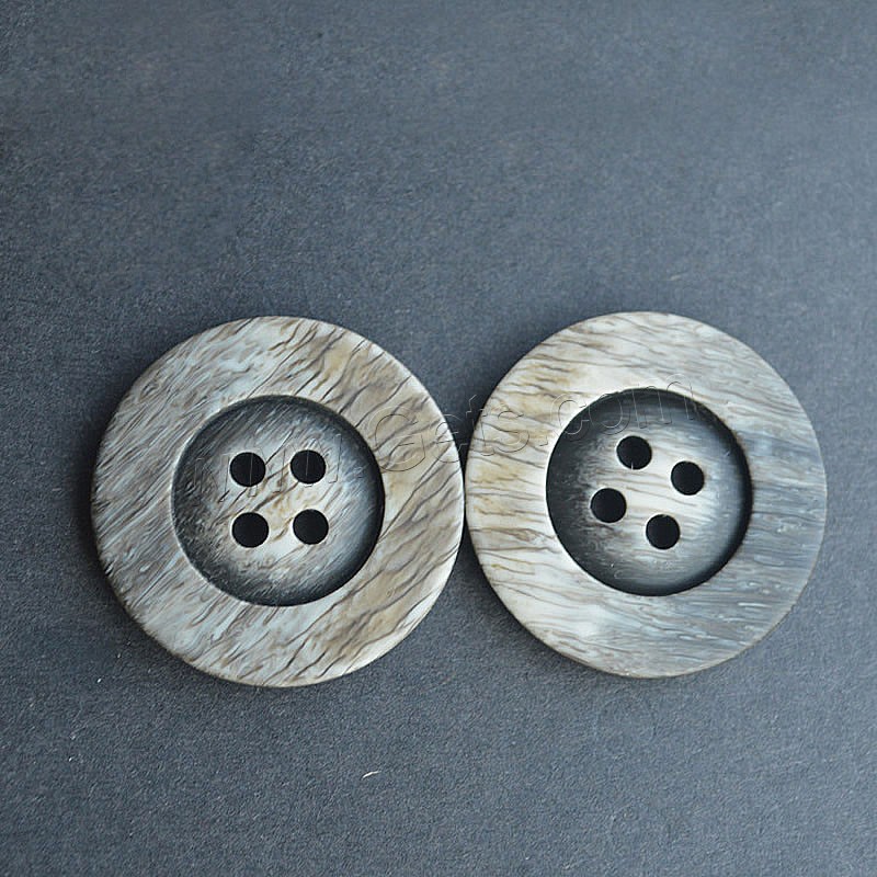 Resin Button Findings, DIY & different size for choice, grey, Sold By PC