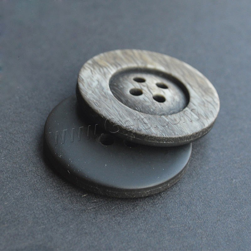 Resin Button Findings, DIY & different size for choice, grey, Sold By PC