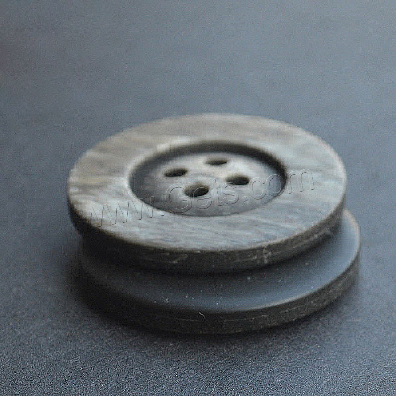 Resin Button Findings, DIY & different size for choice, grey, Sold By PC