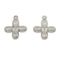 Stainless Steel Cross Pendants, original color Approx 1.3mm 