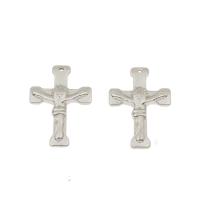 Stainless Steel Cross Pendants, Crucifix Cross, original color Approx 1mm 