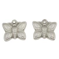 Stainless Steel Animal Pendants, Butterfly, original color Approx 1mm 