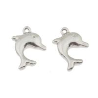 Stainless Steel Animal Pendants, Dolphin, original color Approx 1mm 