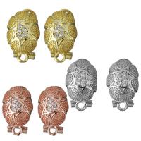 Brass Earring Stud Component, plated, with loop & micro pave cubic zirconia 0.75mm Approx 2mm 