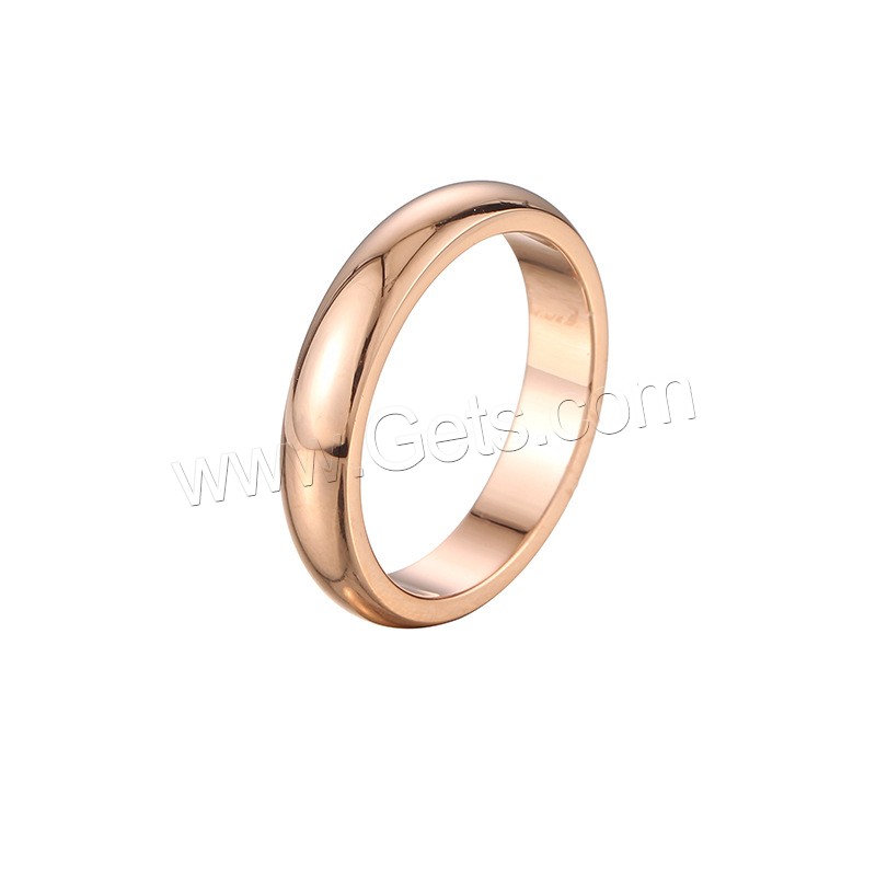 Titan Stahl Fingerring, Titanstahl, plattiert, unisex & verschiedene Größen vorhanden, keine, 4mm, verkauft von PC