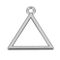 Bijoux pendentifs en Zinc alliage , alliage de zinc, triangle, Placage de couleur argentée, bijoux de mode Environ 2mm, Vendu par PC