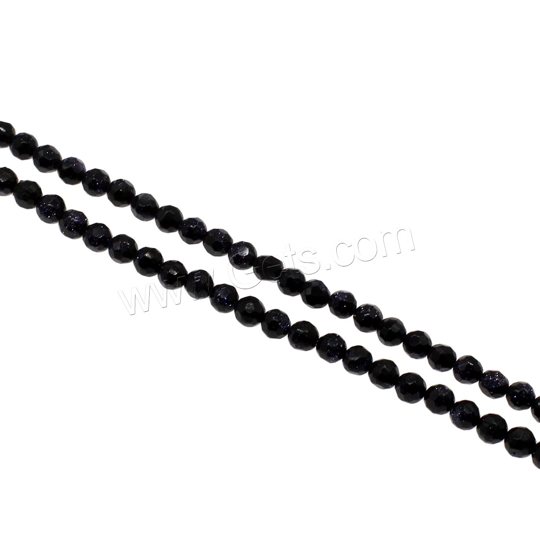 Blue Goldstone Beads, Round, different size for choice & faceted, black, Hole:Approx 0.5mm, Sold By Strand