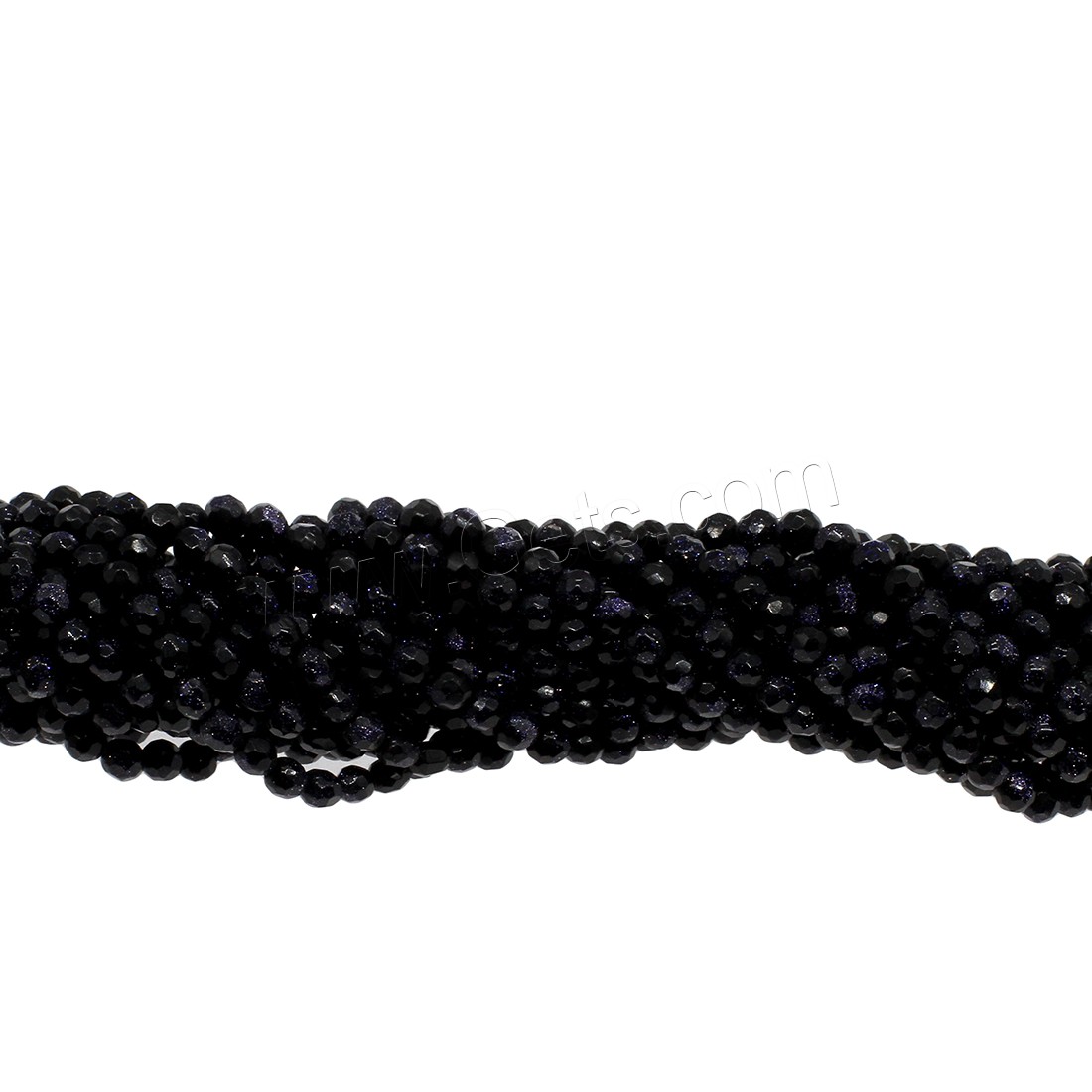 Blue Goldstone Beads, Round, different size for choice & faceted, black, Hole:Approx 0.5mm, Sold By Strand