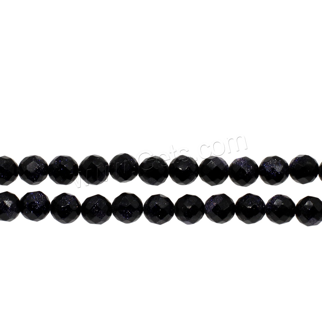 Blue Goldstone Beads, Round, different size for choice & faceted, black, Hole:Approx 1mm, Sold By Strand