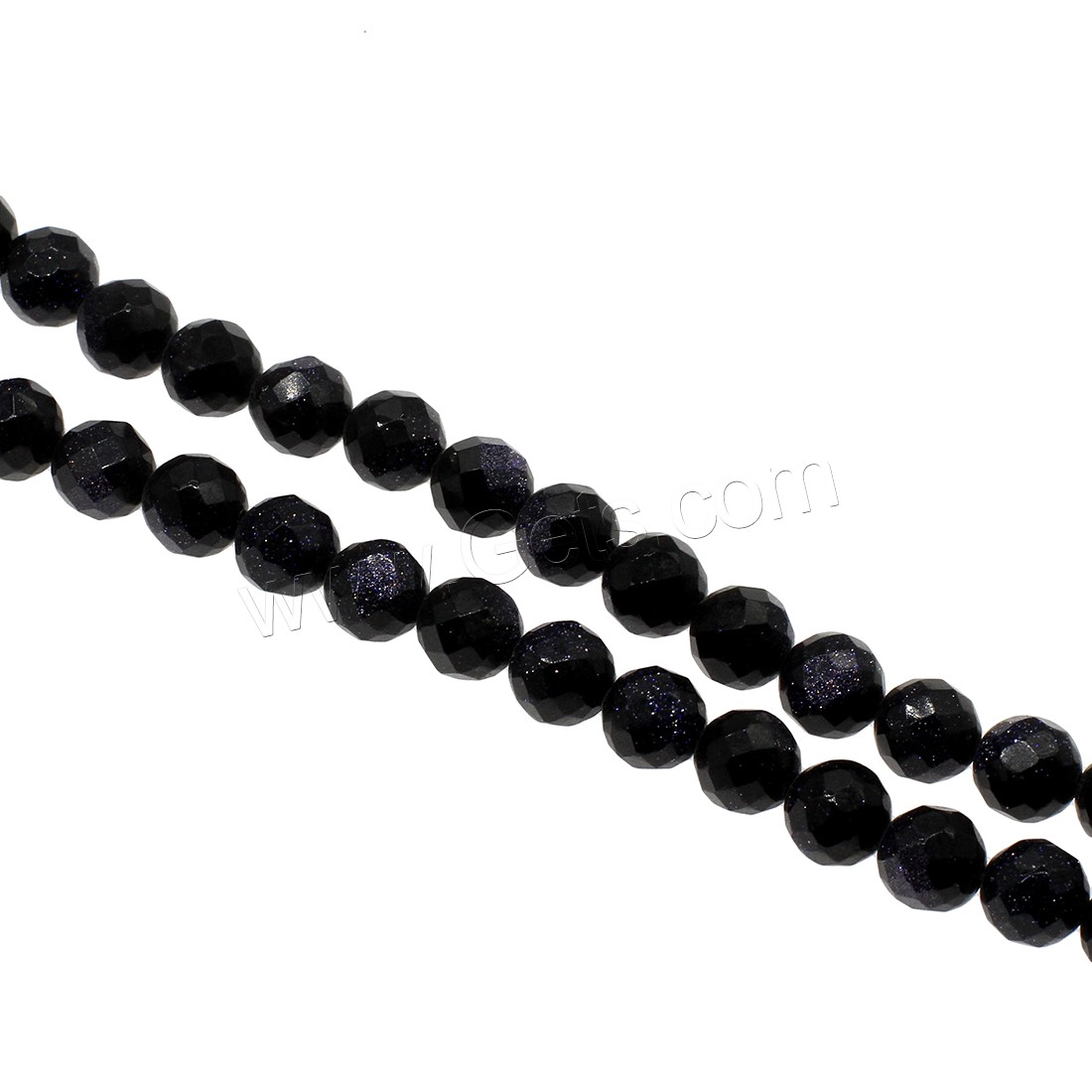 Blue Goldstone Beads, Round, different size for choice & faceted, black, Hole:Approx 1mm, Sold By Strand