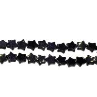 Blue Goldstone Beads, Flat Star, black, 10*10*2.5mm Approx 0.5mm, Approx 