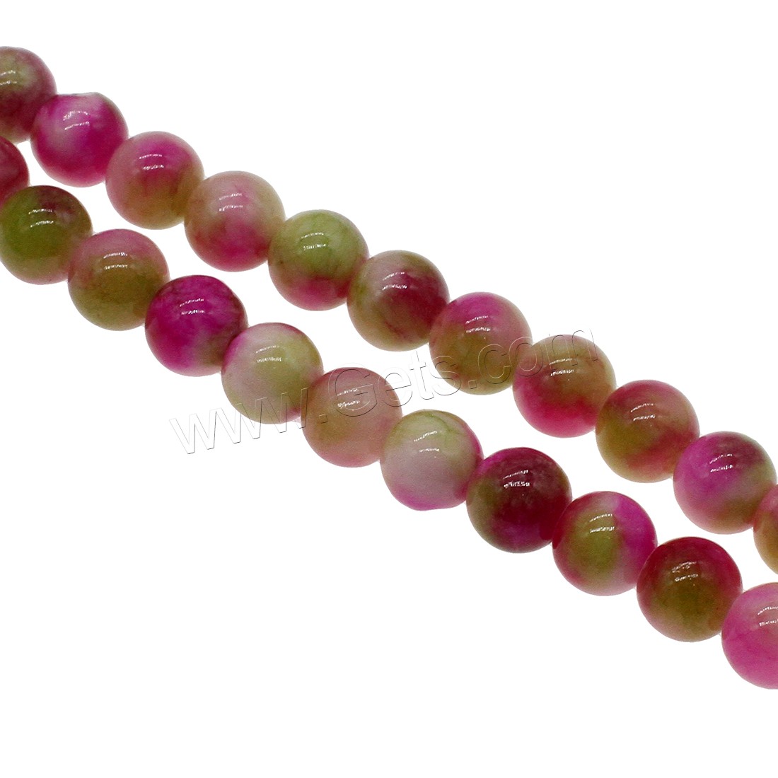 persische Jade Perle, rund, verschiedene Größen vorhanden, keine, Bohrung:ca. 1mm, verkauft von Strang